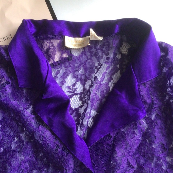 VICTORIAS SECRET GOLD LABEL VINTAGE LACE PAJAMA TOP MEDIUM. - Picture 4 of 16